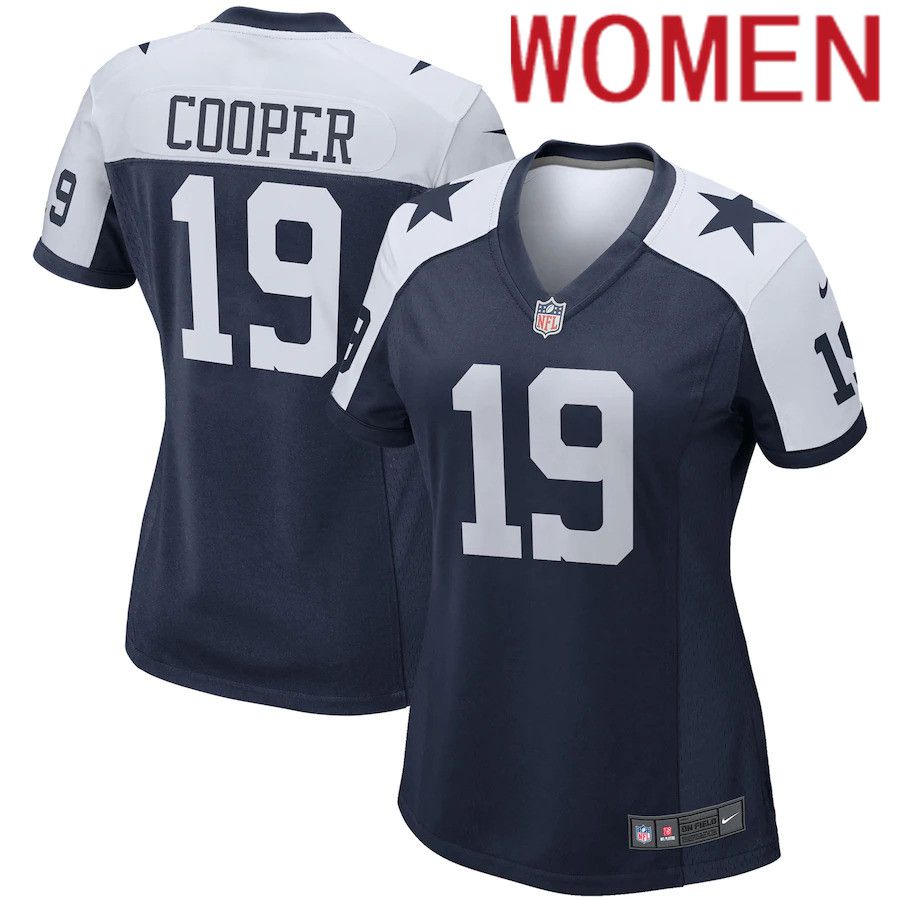 Women Dallas Cowboys #19 Amari Cooper Nike Navy Alternate Game Team NFL Jersey->women nfl jersey->Women Jersey